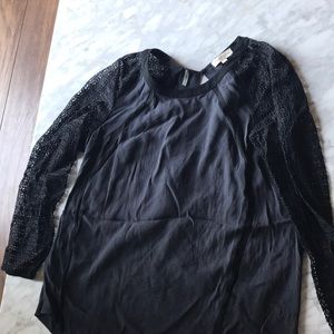 Rebecca Taylor lace sleeve blouse